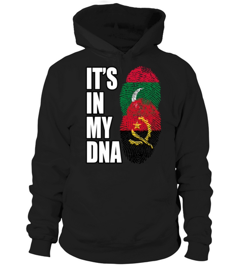 Maldivian And Angolan Mix Heritage DNA Flag Hoodie Unisex