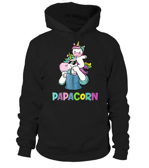 Mens Papacorn Unicorn Fathers Day Gift For Daddy T-Shirt Hoodie Unisex