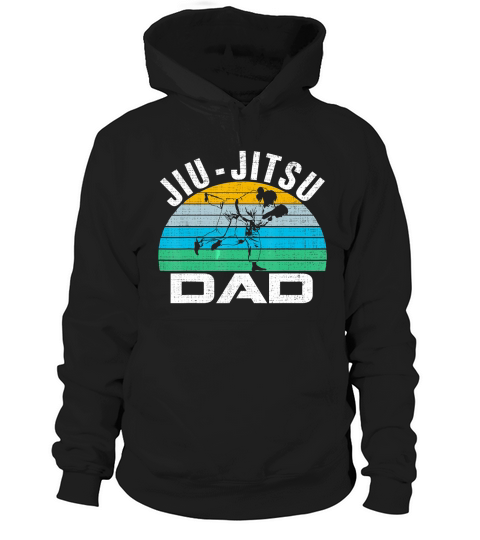Retro Jiu-Jitsu Dad Funny BJJ Sports Fathers Day Gift T-Shirt Hoodie Unisex