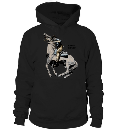 Spanish American War Rough Riders Soldier on Horse Hoodie Unisex