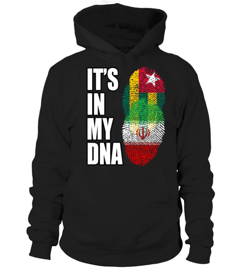 Togolese And Iranian Mix Heritage DNA Flag Hoodie Unisex