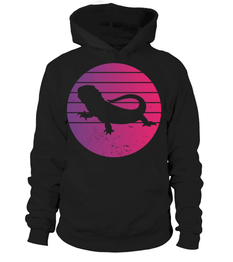 Vintage Retro Bearded Dragon Hoodie Unisex