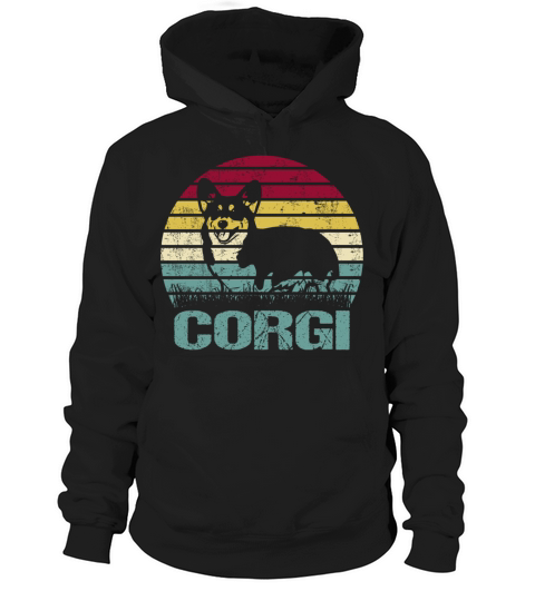Welsh Corgi Cardigan Dog Retro Vintage Hoodie Unisex