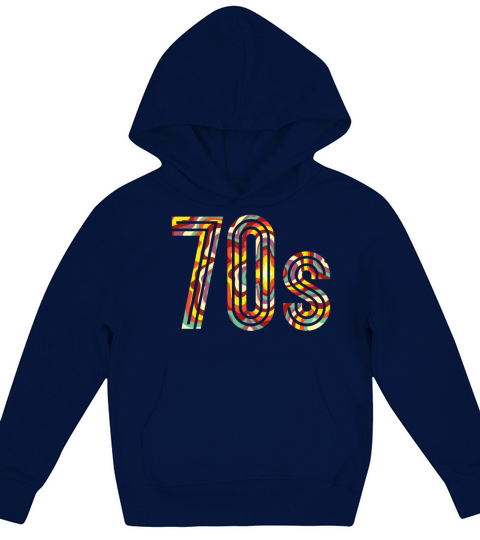 Retro 70s 1970 Vintage Seventies Party 1970s Kids Hoodie