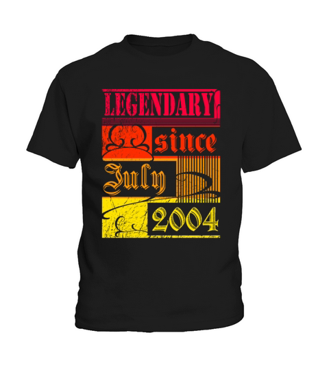 18th birthday Legendary since July 2004 vintage Kids T-Shirt