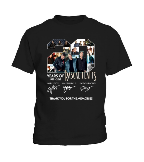 20 Years Of Rascal Flatts 1999 2019 Thank You For The Memories Signatures shirt Kids T-Shirt