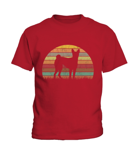Basenji Retro Congo Terrier Vintage Kids T-Shirt
