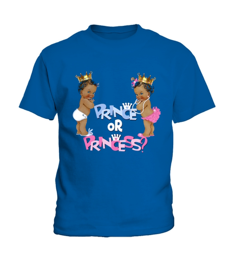 Cute Ethnic Prince or Princess Baby Gender Reveal T-Shirt Kids T-Shirt