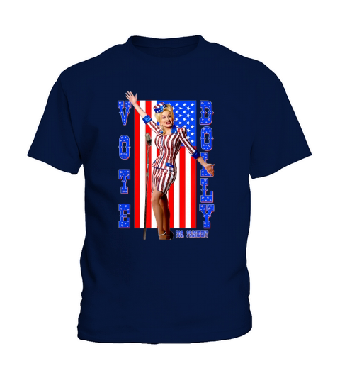Dolly Parton For President American Flag shirt Kids T-Shirt