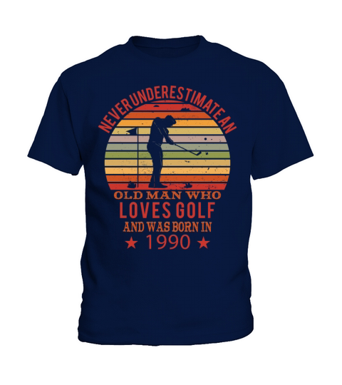 Golfing Golfplayers Vintage 1990 Birthday Kids T-Shirt