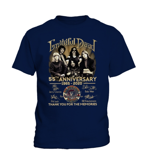 Grateful Dead 55th anniversary 1965 2020 signatures shirt Kids T-Shirt