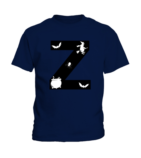 Halloween Alphabets Numbers Clipart Z Kids T-Shirt