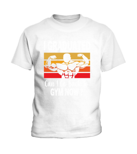 I Graduated Can I Go Back To Gym Now Retro Vintage Kids T-Shirt