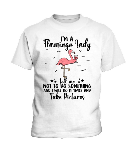 Im A Flamingo Lady Tell Me Not To Do Something Kids T-Shirt