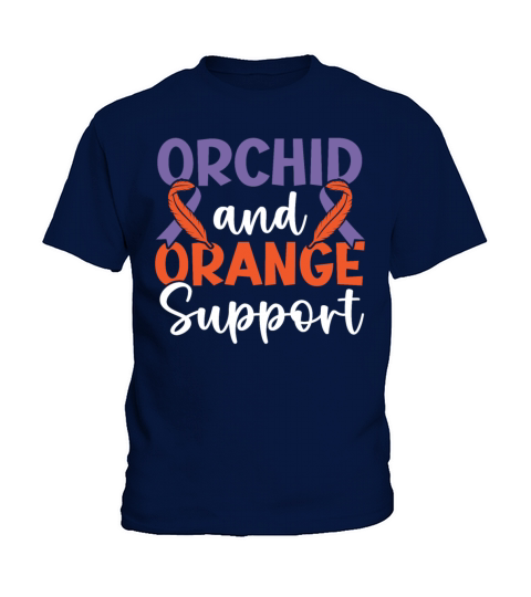 Orchid And Orange Support Skin Disease Psoriasis Kids T-Shirt