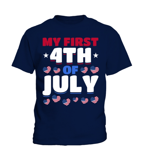 Patriotic Day US Flag 4th Of July Party My First Kids T-Shirt