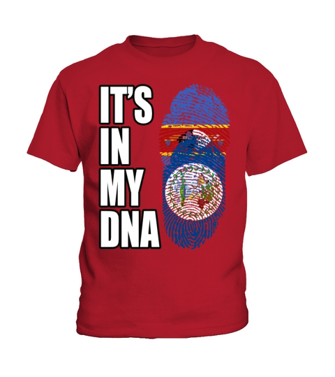 Swazi And Belizean Vintage Heritage DNA Flag Kids T-Shirt