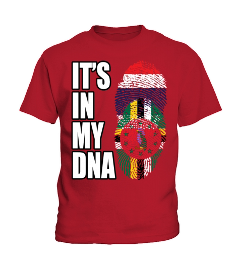 Thai And Dominica Vintage Heritage DNA Flag Kids T-Shirt