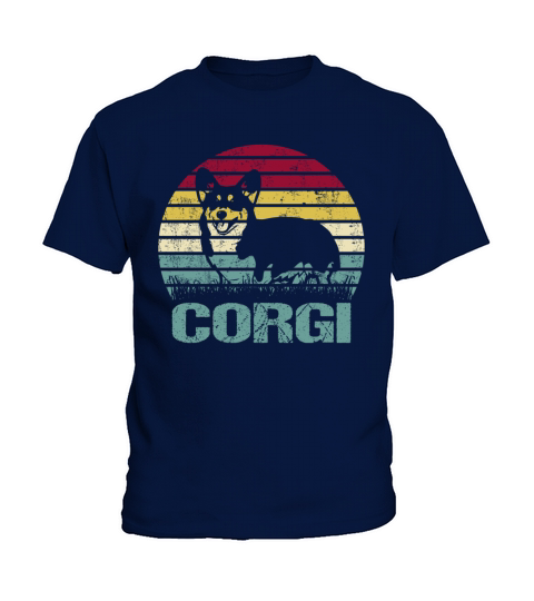 Welsh Corgi Cardigan Dog Retro Vintage Kids T-Shirt