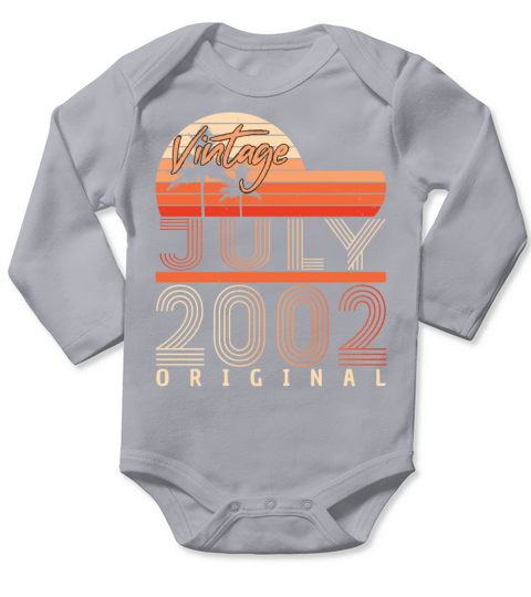 20 Years In July 2002 Long Sleeve Baby One-Piece