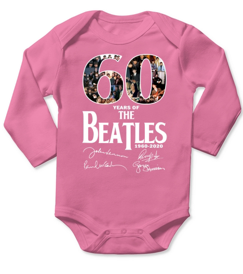 60 Years Of The Beatles 1960 2020 Signatures shirt Long Sleeve Baby One-Piece