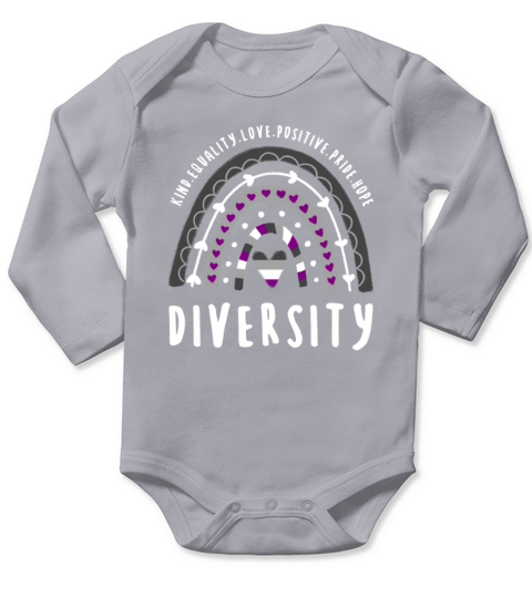 Asexual Quote Diversity Ace Rainbow Long Sleeve Baby One-Piece