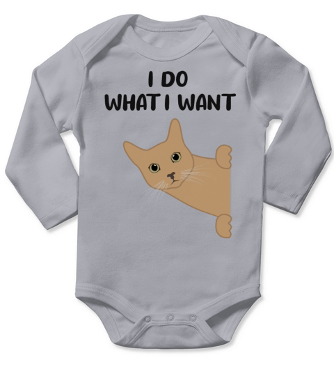 Cat Sassy Kitten Cat Funny Quote Gift Idea Long Sleeve Baby One-Piece