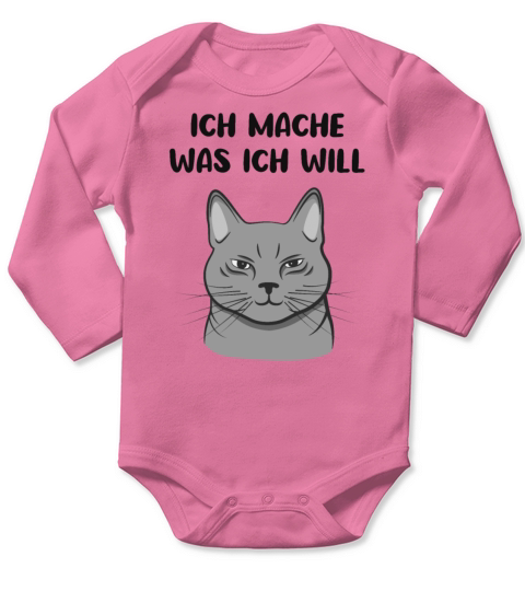 Cat Sassy Kitten Cat Funny Quote Gift Idea Long Sleeve Baby One-Piece