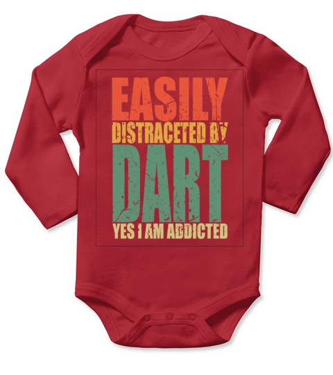 Dart Saying Funny Long Sleeve Baby One-Piece