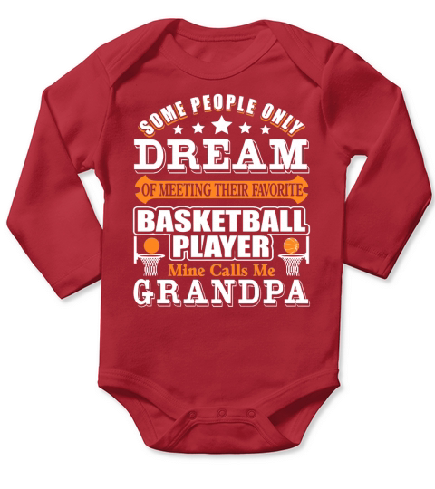Family - Mens Basketball Grandpa Long Sleeve Baby One-Piece