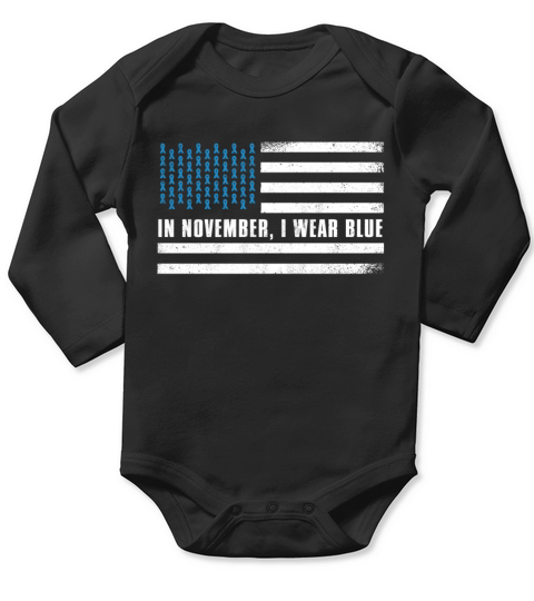 Flag Blue Wear November Diabetes Awareness Month Long Sleeve Baby One-Piece