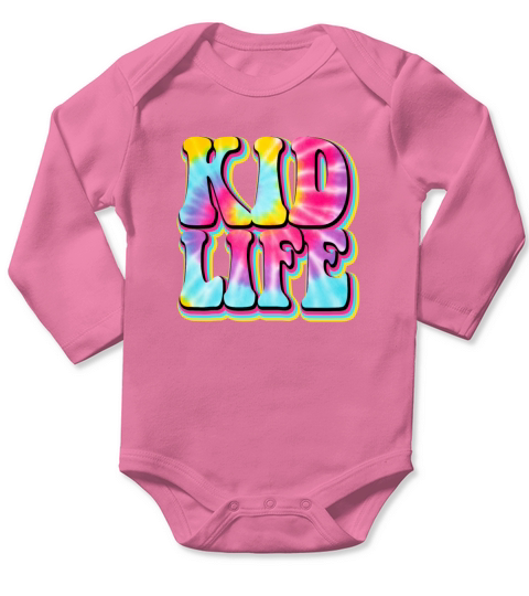 Funny Kid Life Sublimation Long Sleeve Baby One-Piece
