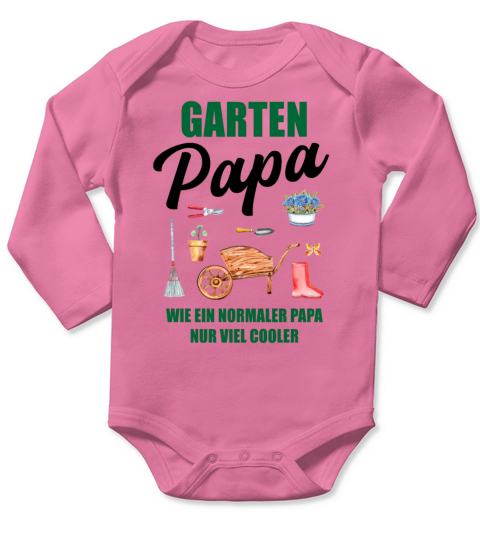 Garden Dad Funny Quote Gift Men Long Sleeve Baby One-Piece