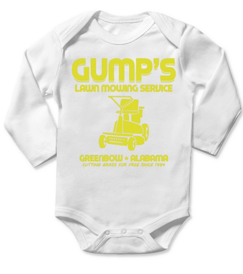 Gump s Lawn Mowing Service T-Shirt Long Sleeve Baby One-Piece