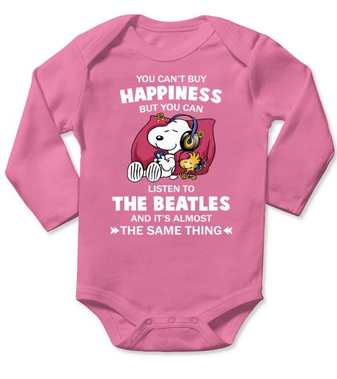Happiness The Beatles Long Sleeve Baby One-Piece