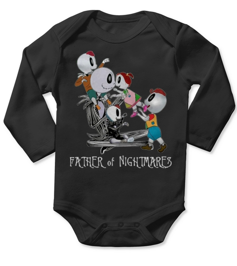 Jack Skellington Father Of Nightmares Happy Family Long Sleeve Baby One-Piece