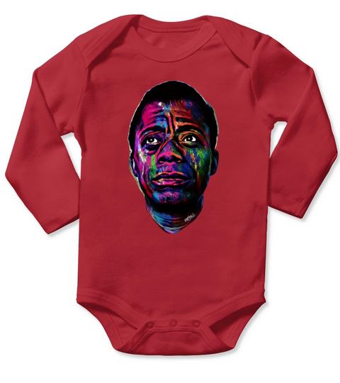 James Baldwin Face Colorwater Art Long Sleeve Baby One-Piece