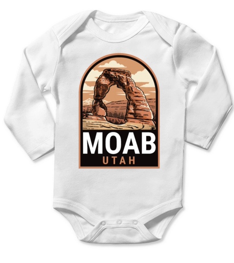 Moab Utah Delicate Arch Vintage Long Sleeve Baby One-Piece