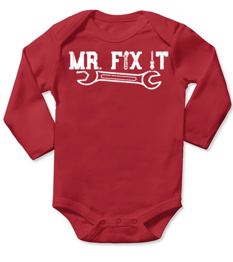 Mr Fix It Long Sleeve Baby One-Piece