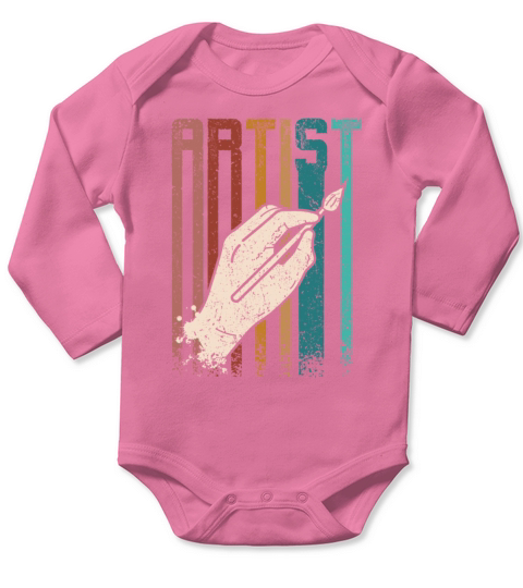 Retro Vintage Painter Artist Long Sleeve Baby One-Piece