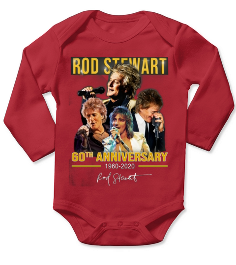Rod Stewart 60th anniversary 1960-2020 signature shirt Long Sleeve Baby One-Piece