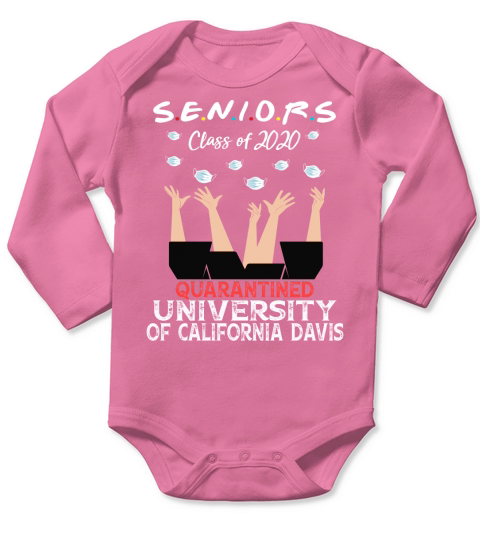 Senior Class Of 2020 Graduation Social Distancing University Of California Davis 2020 Long Sleeve Baby One-Piece