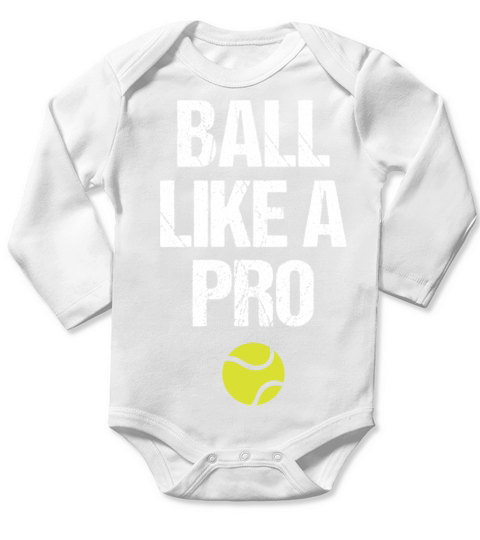 Tennis Sport Lover Ball Like A Pro Birthday Gift Long Sleeve Baby One-Piece
