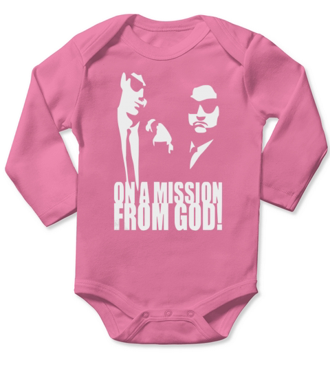 THE BLUES BROTHERS INSPIRED ON A MISSION FROM GOD Long Sleeve Baby One-Piece