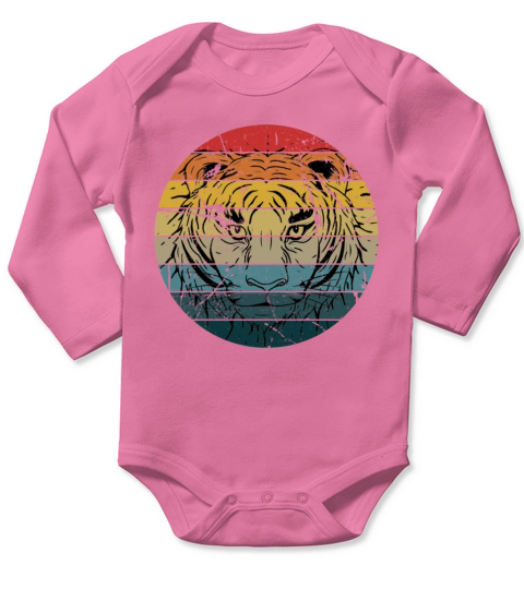Tiger Vintage Long Sleeve Baby One-Piece