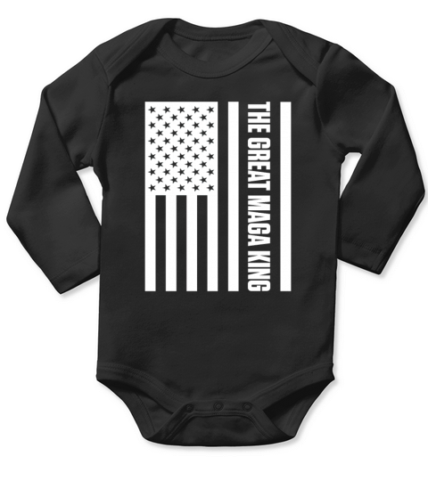 US Flag vintage great Maga king Long Sleeve Baby One-Piece