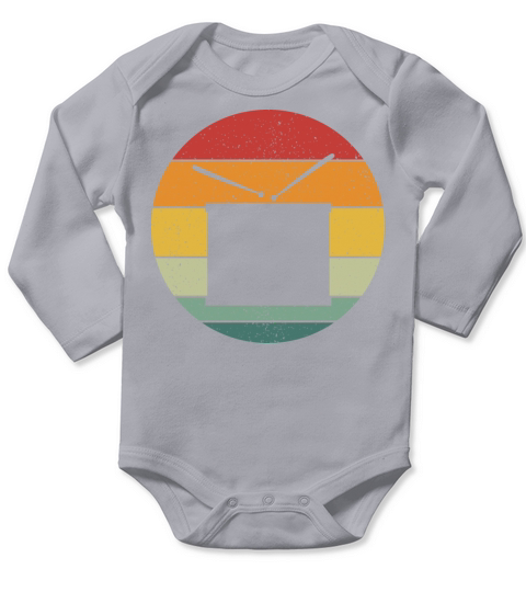 Vintage Retro Drum Vintage Music Long Sleeve Baby One-Piece