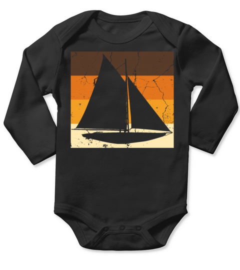 Vintage Sailboat Boat Ship Sailor Yacht Sailing Long Sleeve Baby One-Piece
