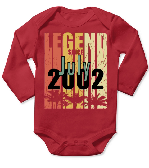 Year of construction 2002 July born gift idea Long Sleeve Baby One-Piece