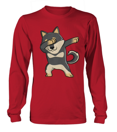 Funny Black Shiba Inu Dabbing Long sleeved Unisex